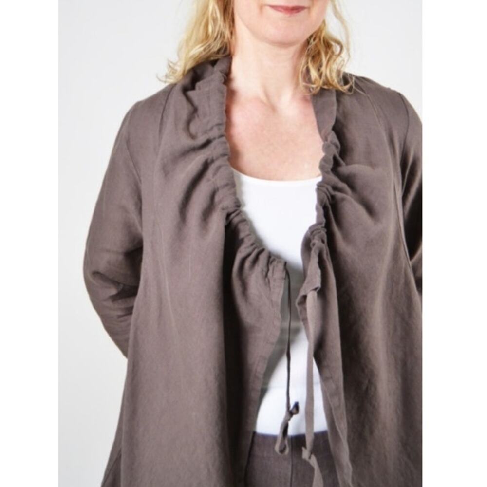 Bryn Walker Kai Drape Jacket Brown Lagenlook Line… - image 2